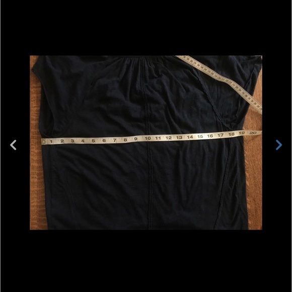 Hollister Navy Blue Lace Hi Lo Hem Tie Front Top - Picture 7 of 8